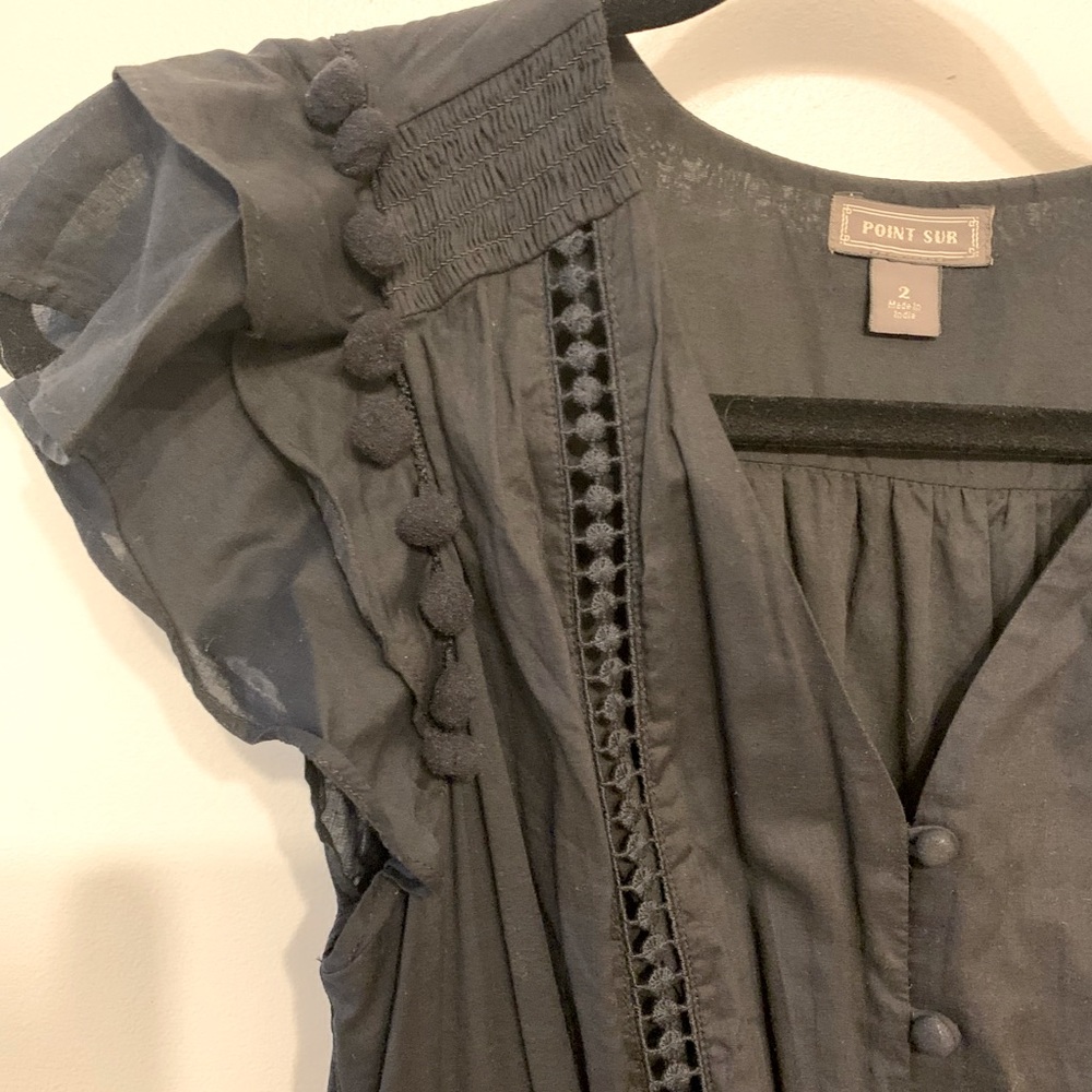 Never Worn Point Sur Layered Flutter Sleeve Maxi … - image 4